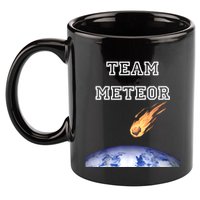 Team Meteor Crashing Into Planet 11oz C Handle Ceramic Mug