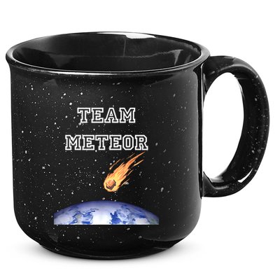 Team Meteor Crashing Into Planet 15oz Campfire Ceramic Mug