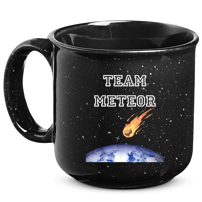 Team Meteor Crashing Into Planet 15oz Campfire Ceramic Mug