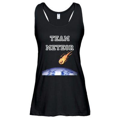 Team Meteor Crashing Into Planet Ladies Essential Flowy Tank