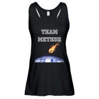 Team Meteor Crashing Into Planet Ladies Essential Flowy Tank