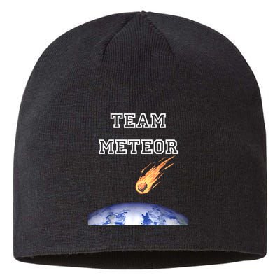 Team Meteor Crashing Into Planet Sustainable Beanie