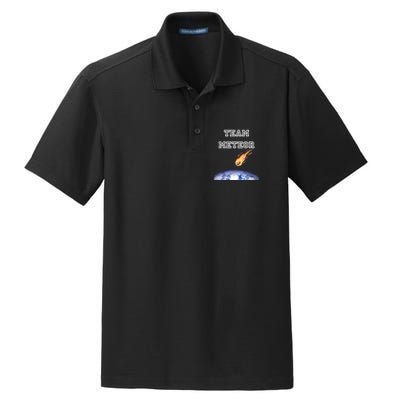 Team Meteor Crashing Into Planet Dry Zone Grid Polo