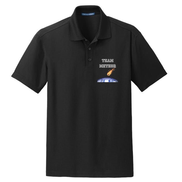 Team Meteor Crashing Into Planet Dry Zone Grid Polo