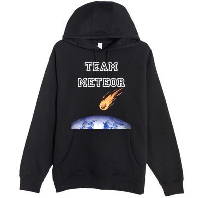 Team Meteor Crashing Into Planet Premium Pullover Hoodie