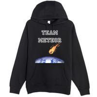 Team Meteor Crashing Into Planet Premium Pullover Hoodie