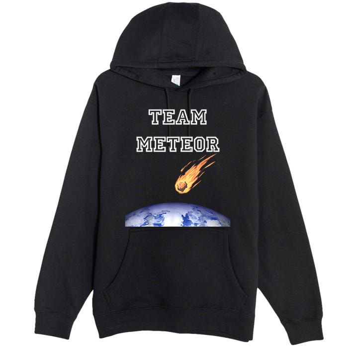 Team Meteor Crashing Into Planet Premium Pullover Hoodie