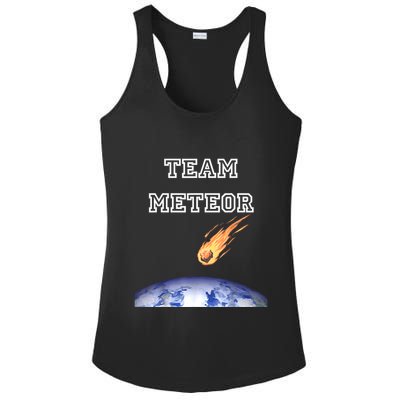Team Meteor Crashing Into Planet Ladies PosiCharge Competitor Racerback Tank
