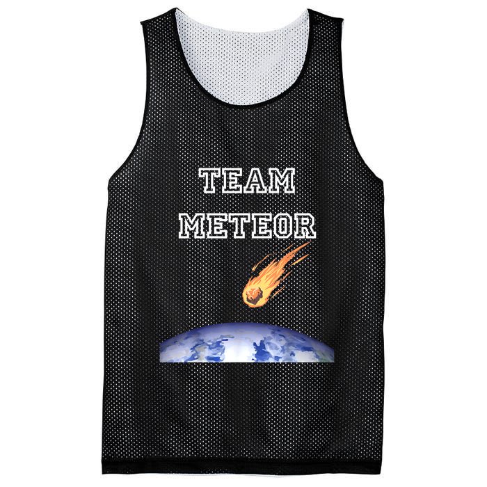 Team Meteor Crashing Into Planet Mesh Reversible Basketball Jersey Tank