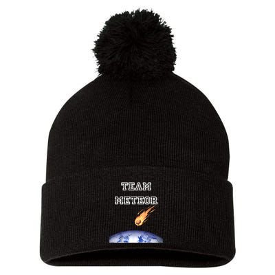 Team Meteor Crashing Into Planet Pom Pom 12in Knit Beanie