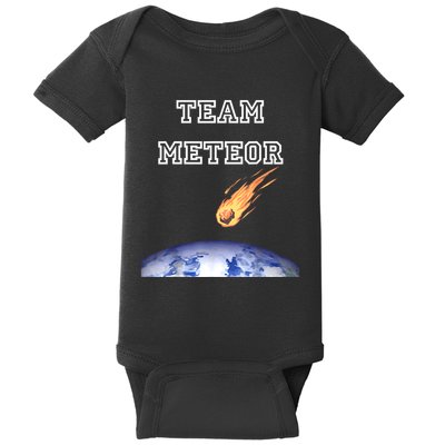 Team Meteor Crashing Into Planet Baby Bodysuit