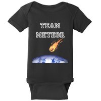 Team Meteor Crashing Into Planet Baby Bodysuit