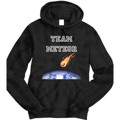 Team Meteor Crashing Into Planet Tie Dye Hoodie