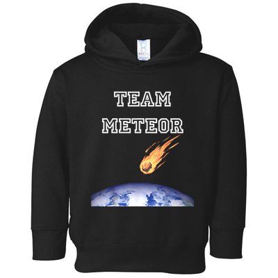 Team Meteor Crashing Into Planet Toddler Hoodie