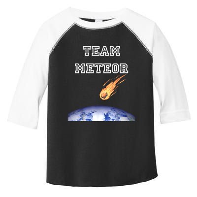 Team Meteor Crashing Into Planet Toddler Fine Jersey T-Shirt
