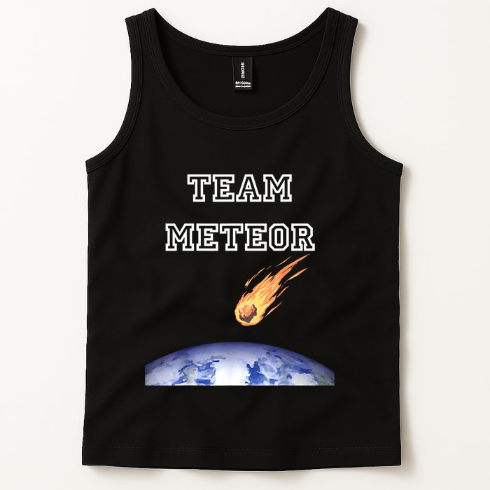 Team Meteor Crashing Into Planet Tank Top