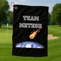 Team Meteor Crashing Into Planet Golf Towel
