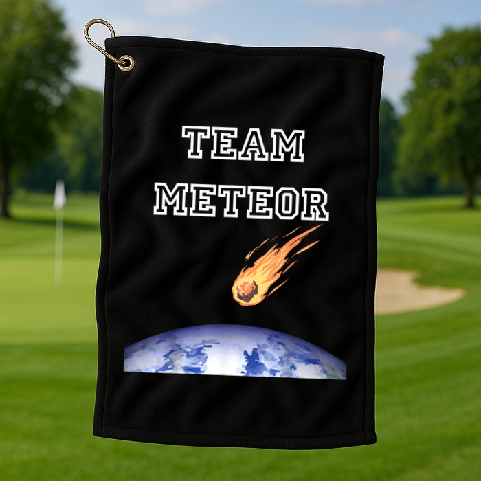 Team Meteor Crashing Into Planet Golf Towel