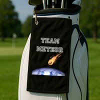 Team Meteor Crashing Into Planet Golf Towel