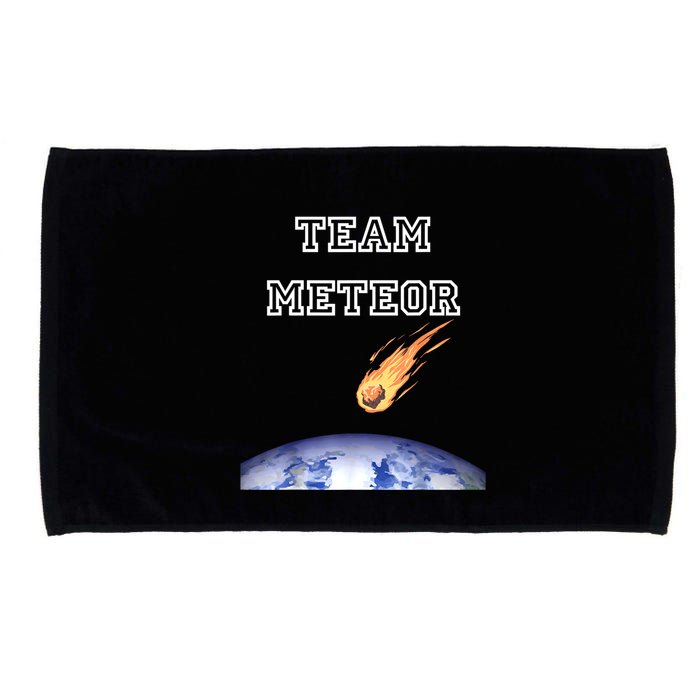 Team Meteor Crashing Into Planet Microfiber Hand Towel