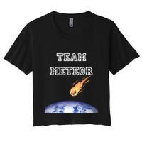 Team Meteor Crashing Into Planet Crop Top