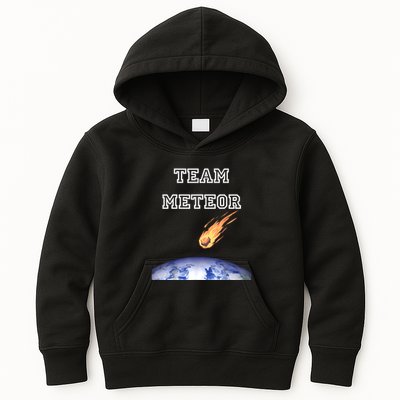 Team Meteor Crashing Into Planet Kids Hoodie
