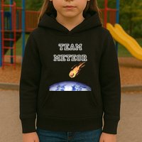 Team Meteor Crashing Into Planet Kids Hoodie