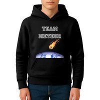 Team Meteor Crashing Into Planet Kids Hoodie