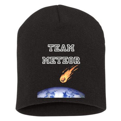 Team Meteor Crashing Into Planet Short Acrylic Beanie