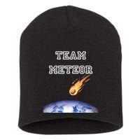 Team Meteor Crashing Into Planet Short Acrylic Beanie