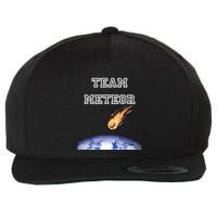 Team Meteor Crashing Into Planet Wool Snapback Cap