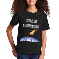 Team Meteor Crashing Into Planet Kids T-Shirt