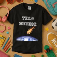 Team Meteor Crashing Into Planet Kids T-Shirt