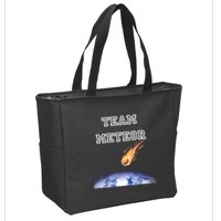 Team Meteor Crashing Into Planet Zip Tote Bag