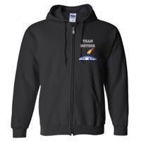 Team Meteor Crashing Into Planet Full Zip Hoodie