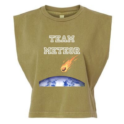 Team Meteor Crashing Into Planet Garment-Dyed Women's Muscle Tee