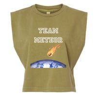 Team Meteor Crashing Into Planet Garment-Dyed Women's Muscle Tee