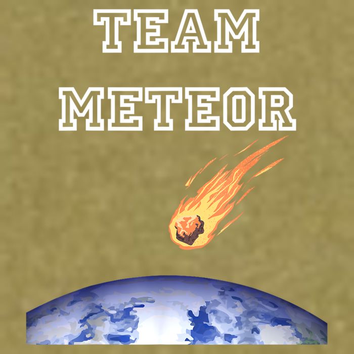 Team Meteor Crashing Into Planet Garment-Dyed Women's Muscle Tee