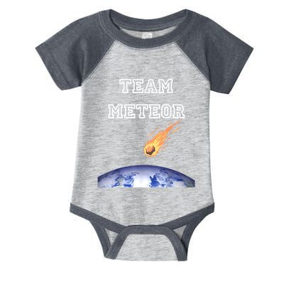 Team Meteor Crashing Into Planet Infant Baby Jersey Bodysuit