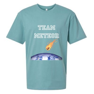 Team Meteor Crashing Into Planet Sueded Cloud Jersey T-Shirt