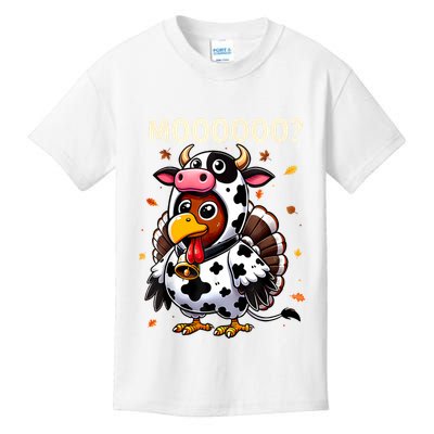 Turkey Moo Cow Thanksgiving Shirts Kids T-Shirt