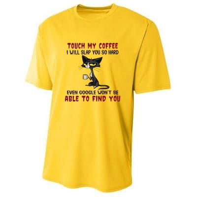 Touch My Coffee I Will Slap You So Hard Grumpy Cat Youth Performance Sprint T-Shirt