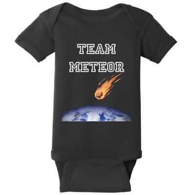 Team Meteor Crashing Into Planet Baby Bodysuit