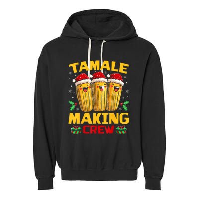 Tamale Making Crew Tamale Season Funny Mexican Christmas Garment-Dyed Fleece Hoodie