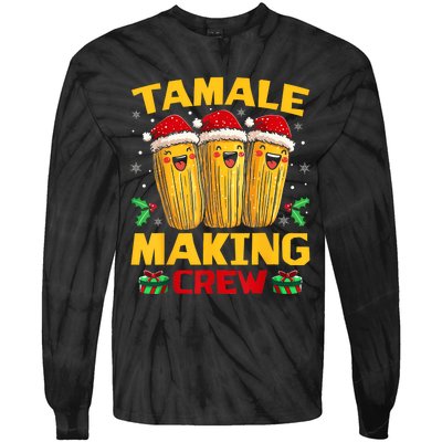 Tamale Making Crew Tamale Season Funny Mexican Christmas Tie-Dye Long Sleeve Shirt