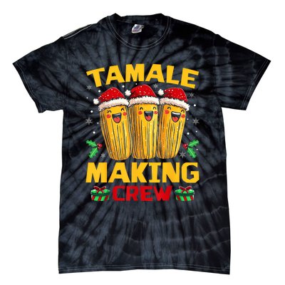 Tamale Making Crew Tamale Season Funny Mexican Christmas Tie-Dye T-Shirt