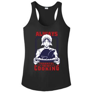 Thankful Mom Cooking Food Meaningful Gift Ladies PosiCharge Competitor Racerback Tank