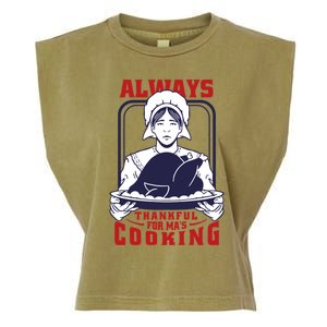 Thankful Mom Cooking Food Meaningful Gift Garment-Dyed Women's Muscle Tee