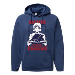 Thankful Mom Cooking Food Meaningful Gift Performance Fleece Hoodie