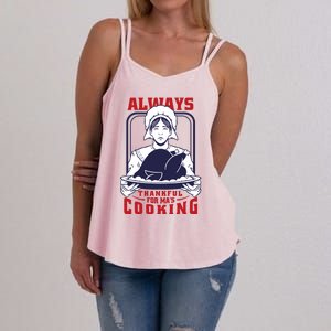 Thankful Mom Cooking Food Meaningful Gift Women's Strappy Tank